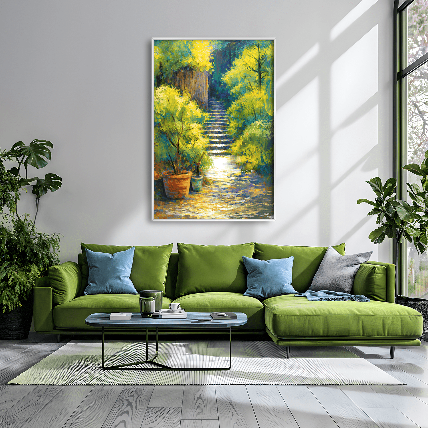 Hidden Stairway Bloom Canvas Art Clock Canvas