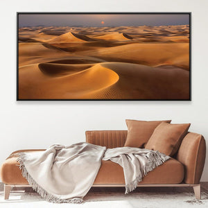 Hills of the Sahara Canvas Art Clock Canvas