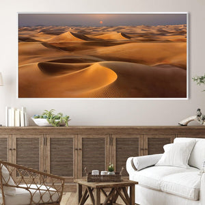 Hills of the Sahara Canvas Art Clock Canvas