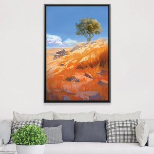 Hillside Desert Wind Canvas Art 12 x 18in / Canvas Clock Canvas