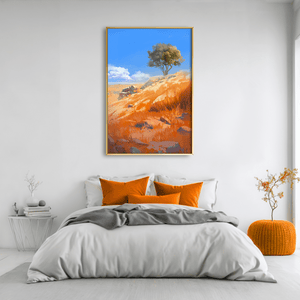 Hillside Desert Wind Canvas Art Clock Canvas