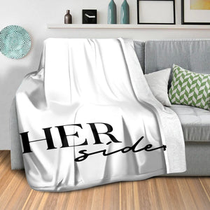 His Side Her Side B Blanket Blanket Clock Canvas