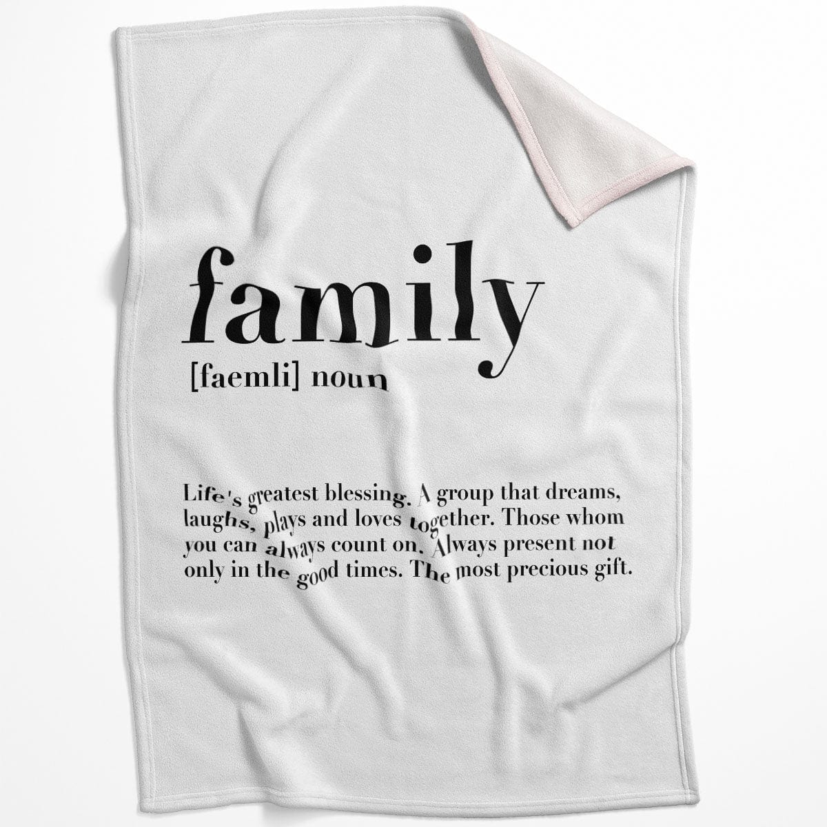 Home Family Love B Blanket Blanket 75 x 100cm Clock Canvas