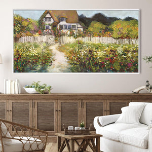 Home In the Field Canvas Art Clock Canvas