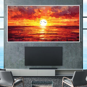 Horizon Echoes Canvas Art Clock Canvas