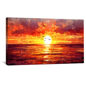 Horizon Echoes Canvas Art Clock Canvas