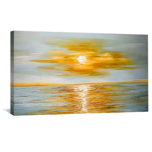 Horizon Ocean Canvas Art Clock Canvas