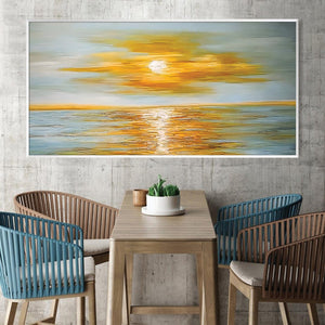 Horizon Ocean Canvas Art Clock Canvas