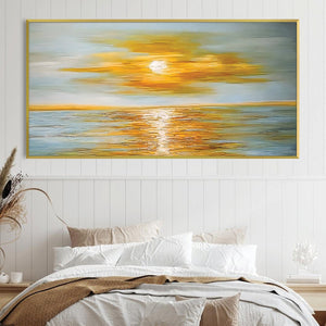 Horizon Ocean Canvas Art Clock Canvas