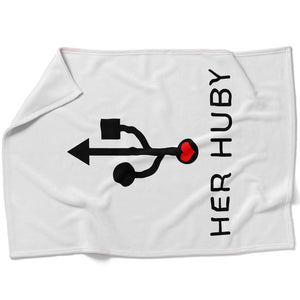 Huby & Wifey A Blanket Blanket 75 x 100cm Clock Canvas