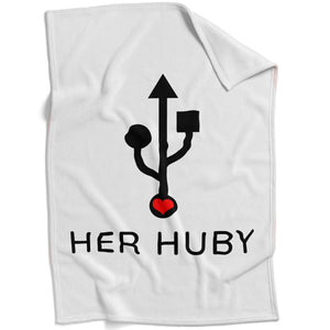 Huby & Wifey A Blanket Blanket Clock Canvas