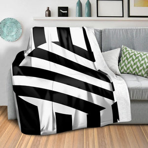 Illusionary Blanket Blanket Clock Canvas