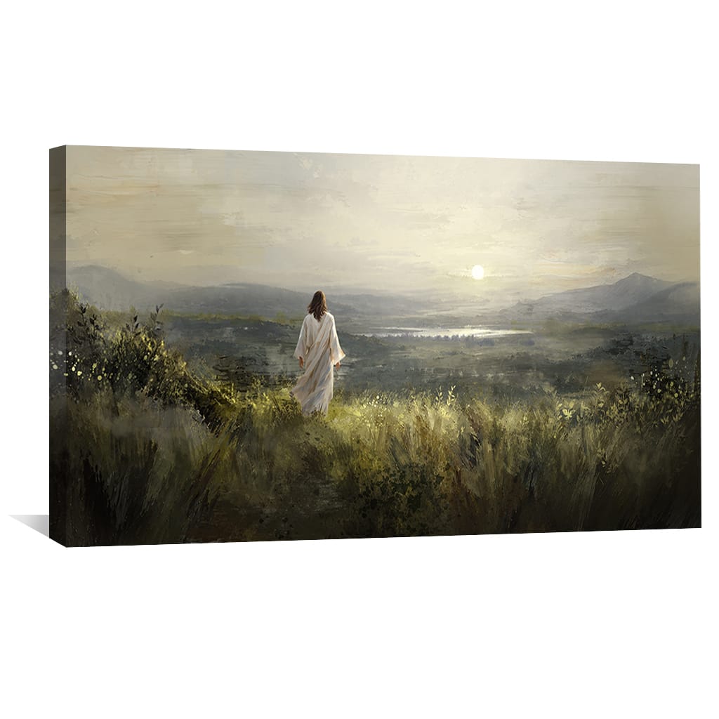 In the Stillness of His Presence Canvas Art Clock Canvas