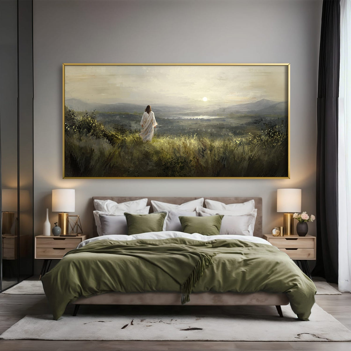 In the Stillness of His Presence Canvas Art Clock Canvas