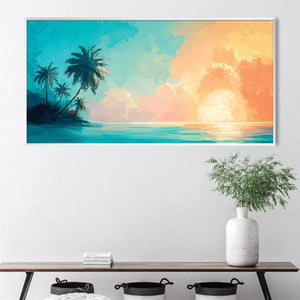 Island Bliss Canvas Art Clock Canvas