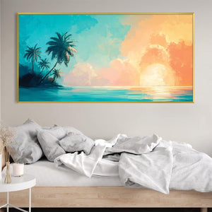 Island Bliss Canvas Art Clock Canvas