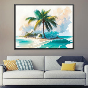 Island Esq Canvas Art Clock Canvas