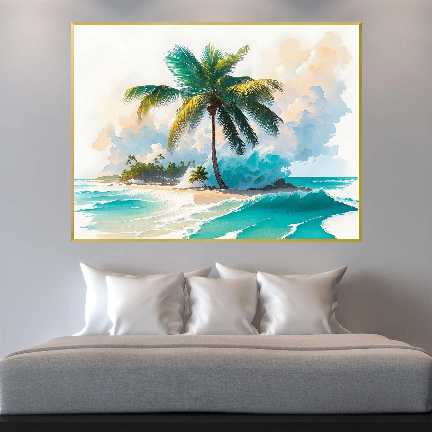 Island Esq Canvas Art Clock Canvas