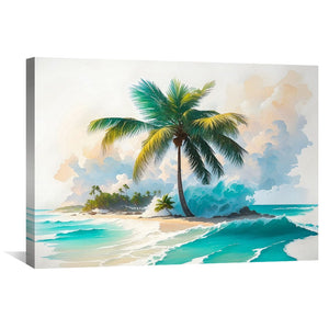 Island Esq Canvas Art Clock Canvas