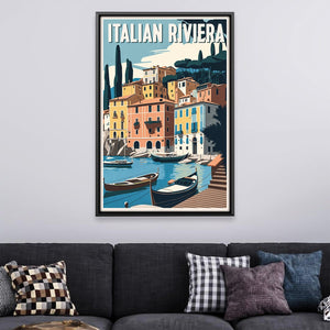 Italian Riviera Canvas Art Clock Canvas