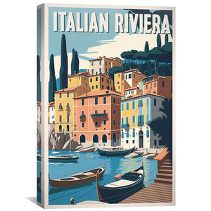 Italian Riviera Canvas Art Clock Canvas