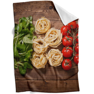 Italy Cuisine Blanket Blanket Clock Canvas