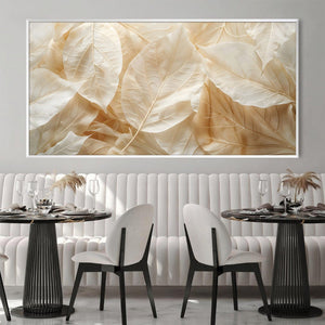 Ivory Petals Canvas Art Clock Canvas