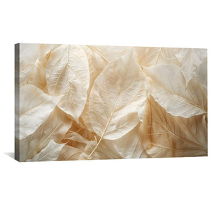 Ivory Petals Canvas Art Clock Canvas