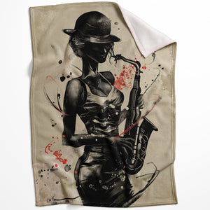 Jammin Artists A Blanket Blanket 75 x 100cm Clock Canvas