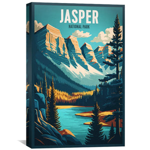Jasper National Park Canvas Art Clock Canvas