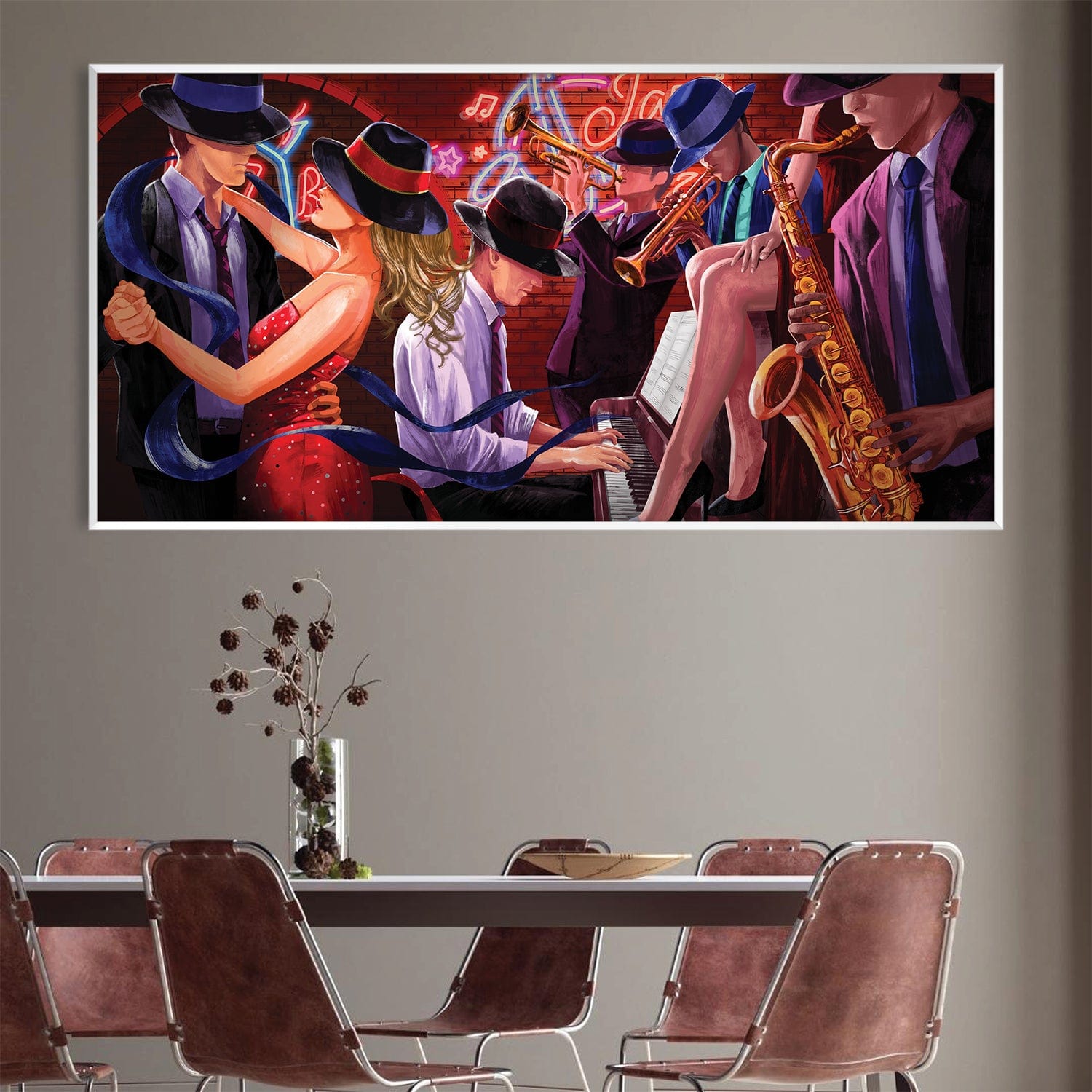 Jazz Nights Canvas Art Clock Canvas