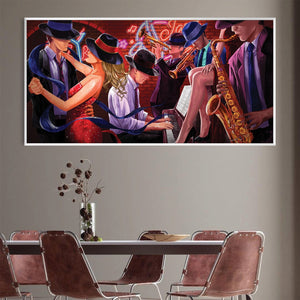 Jazz Nights Canvas Art Clock Canvas