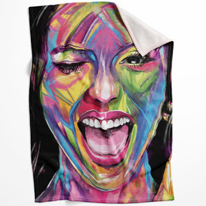 Joy and Excitement Blanket Blanket 75 x 100cm Clock Canvas