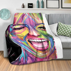 Joy and Excitement Blanket Blanket Clock Canvas
