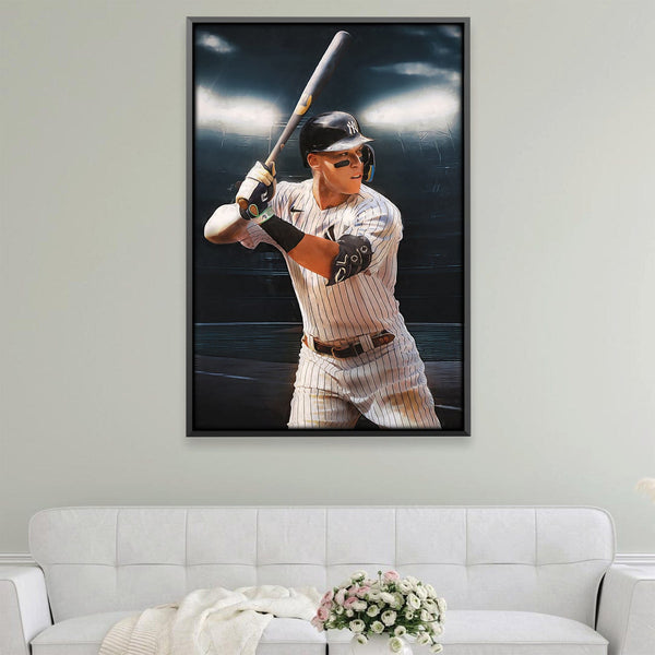 Baseball Sports Star Portrait Canvas Painting Aaron Judge