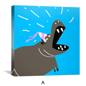 Jungle Jubilee Canvas Art Clock Canvas