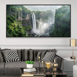 Jungle Waterfalls Canvas Art Clock Canvas
