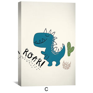 Jurassic Joy 1 Canvas Art C / 12 x 18in / Canvas Clock Canvas