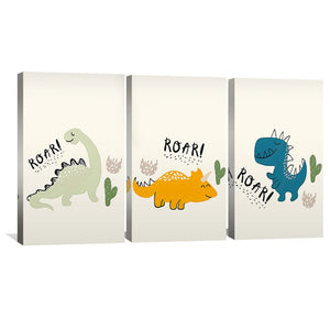 Jurassic Joy 1 Canvas Art Clock Canvas