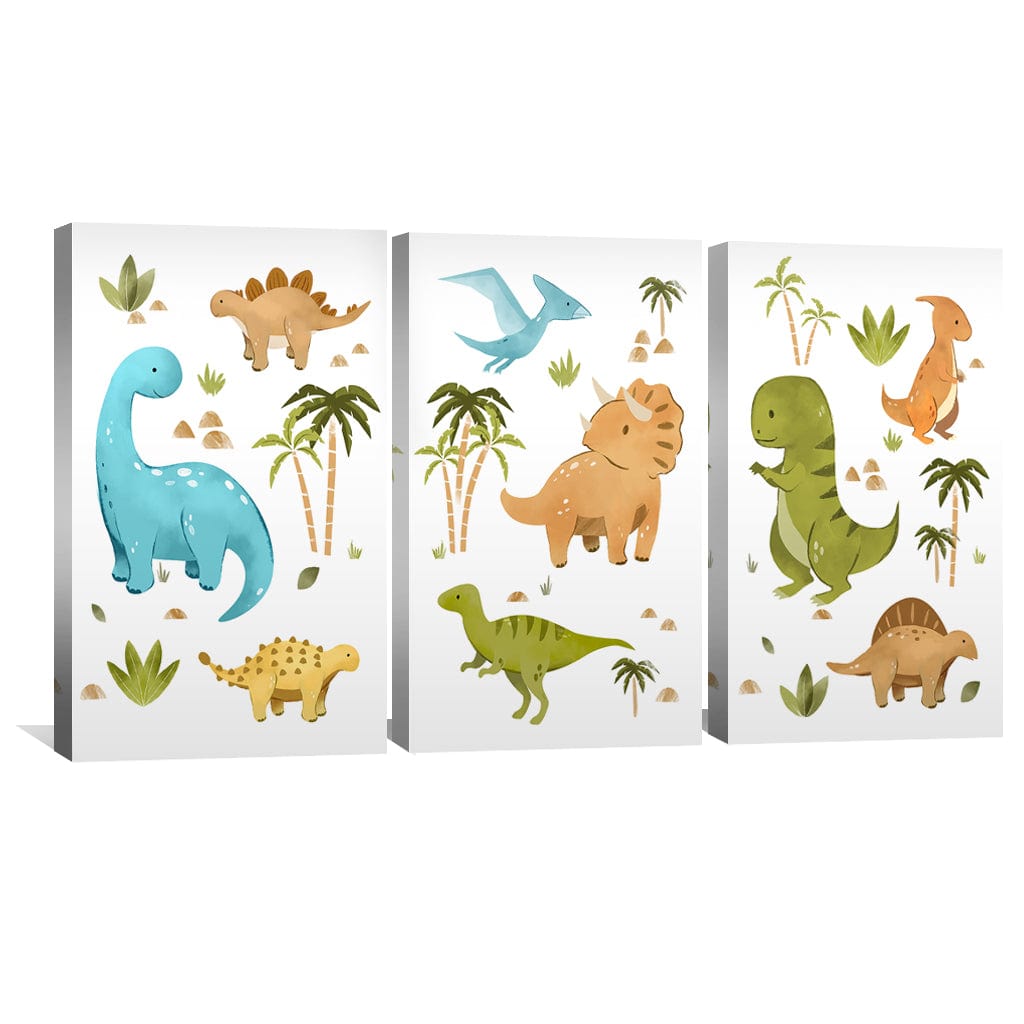 Jurassic Joy Canvas Art Clock Canvas