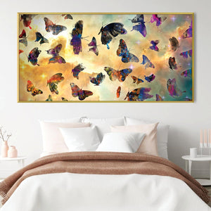 Kaleidoscope Flight Canvas Art Clock Canvas