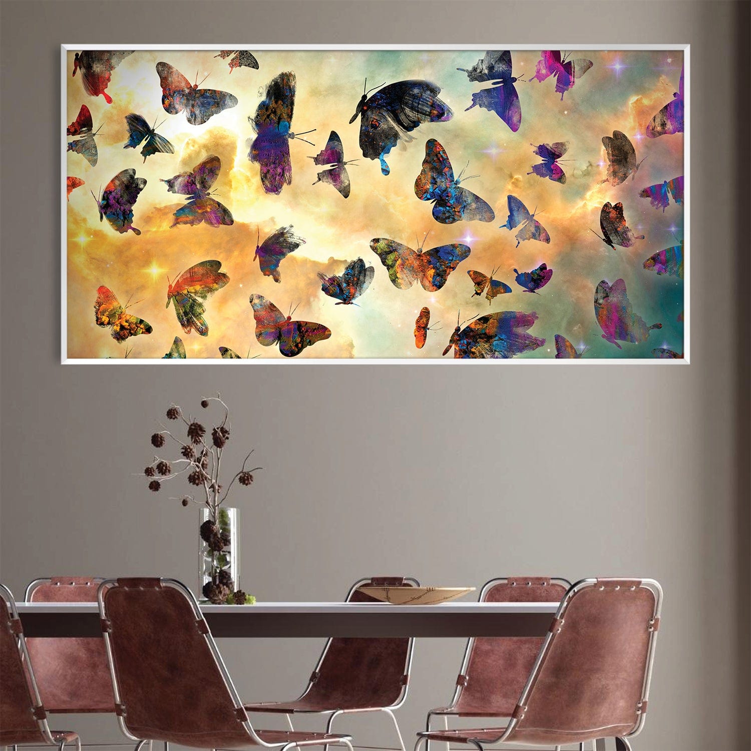 Kaleidoscope Flight Canvas Art Clock Canvas