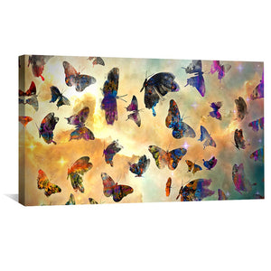 Kaleidoscope Flight Canvas Art Clock Canvas