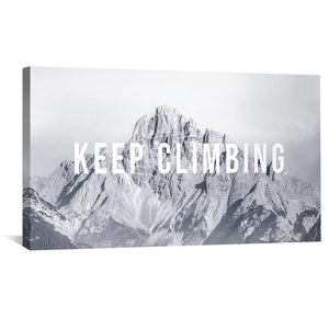 Keep Climbing Canvas Art Clock Canvas