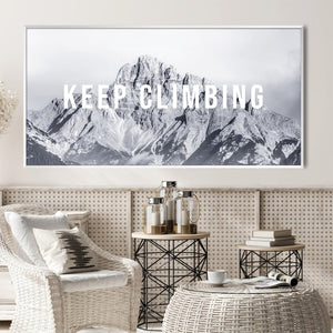 Keep Climbing Canvas Art Clock Canvas