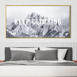 Keep Climbing Canvas Art Clock Canvas
