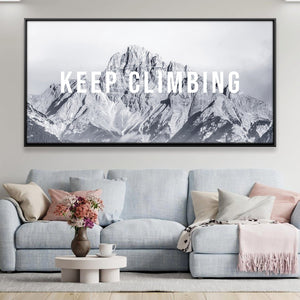 Keep Climbing Canvas Art Clock Canvas