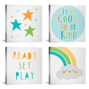 Kindness and Playful Skies Canvas Art Clock Canvas