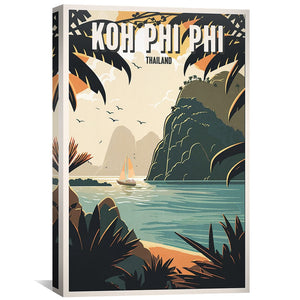 Koh Phi Phi Canvas Art Clock Canvas
