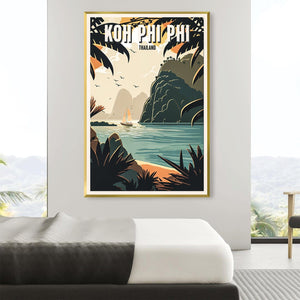 Koh Phi Phi Canvas Art Clock Canvas